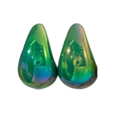 Zarcillos Gotas Verde Tornasol