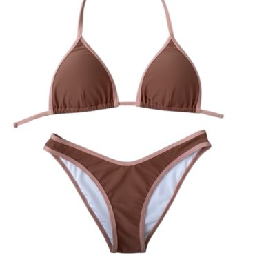 Traje de Baño Rosa Oscuro Triángulo