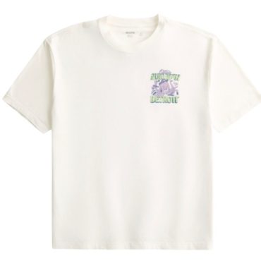 Franela Beige Estampada Hollister