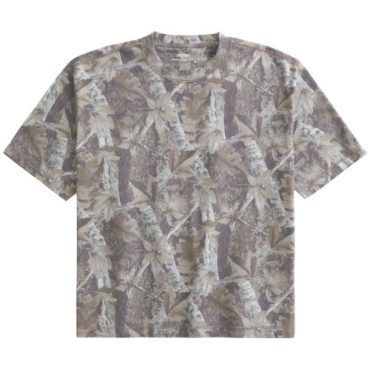 Franela Hollister Camuflaje - Heavyweight Boxy Crop Fit
