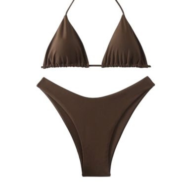 Traje de Baño Triángulo Marrón