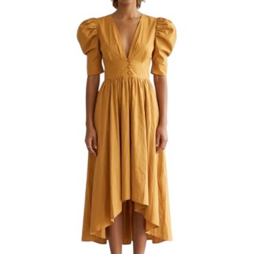 Vestido Largo Mostaza