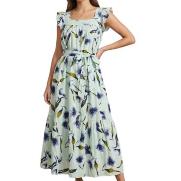 Vestido Azul Claro Flores