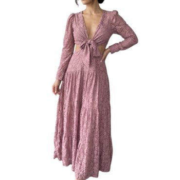 Vestido Encaje lila Oscuro