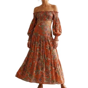 Vestido Ladrillo Estampado