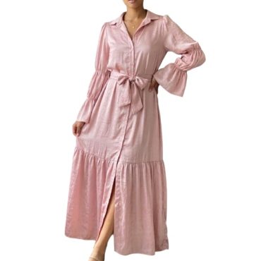 Vestido Rosado Satinado