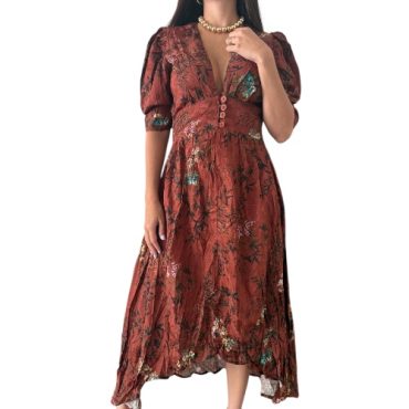 Vestido Ladrillo Estampado