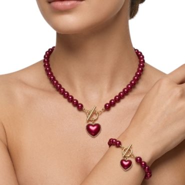 Set Pulsera y Collar Rojo