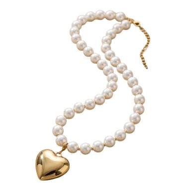 Collar Perlas Corazón