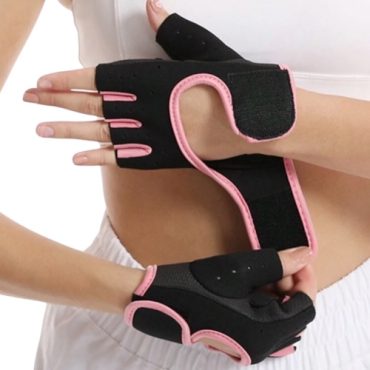 Guantes Deportivos Borde Rosado