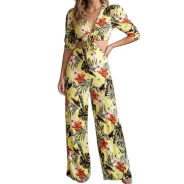 Braga Larga Amarilla Estampada