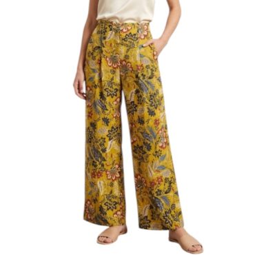 Pantalón Estampado Mostaza