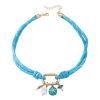 Collar Cordón Azul Claro