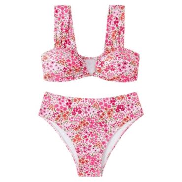 Traje de Baño Rosado de Flores