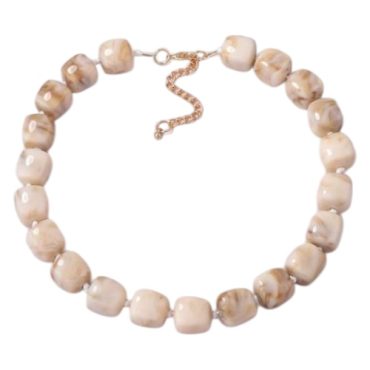 Collar Beige Marmoleado