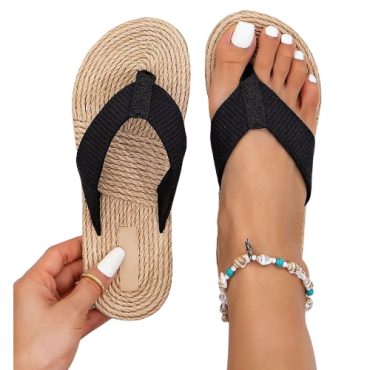 Sandalias Negras con Beige