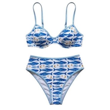 Traje de Baño Estampado Peces