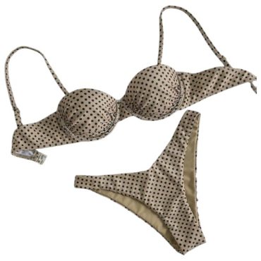 Traje de Baño Beige Lunares