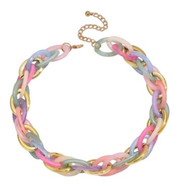 Collar Eslabones de color pastel