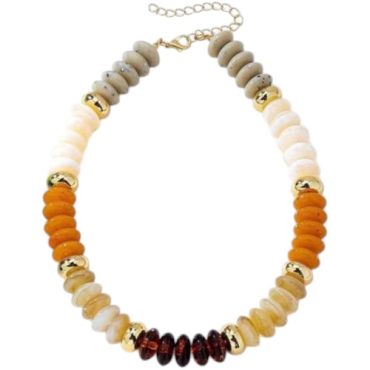 Collar borlas planas nude