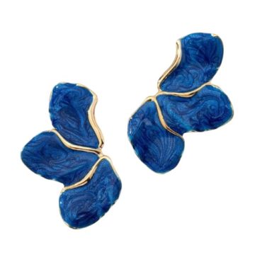 Zarcillo azul flores