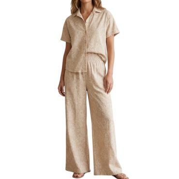 Conjunto Beige Estampado