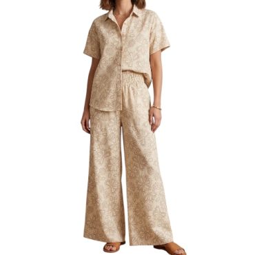 Conjunto Marrón Estampado