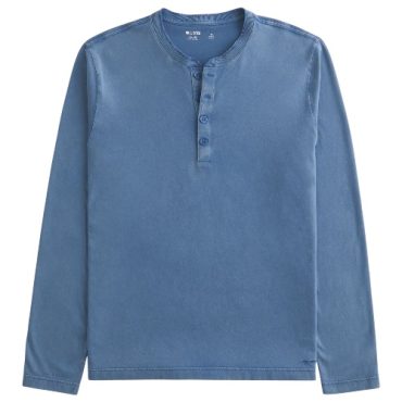 Franela Manga Larga Hollister Azul