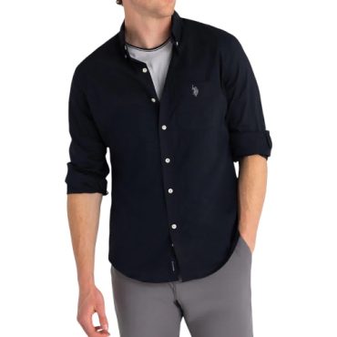 Camisa Polo Manga Larga Negra