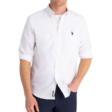 Camisa Polo Manga Larga Blanca #02
