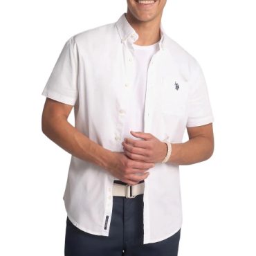 Camisa Polo Manga Corta Blanca #02