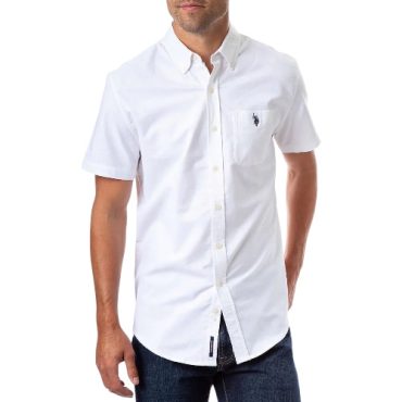 Camisa Polo Manga Corta Blanca #01