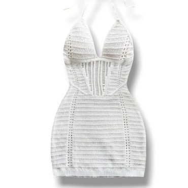 Vestido tejido blanco