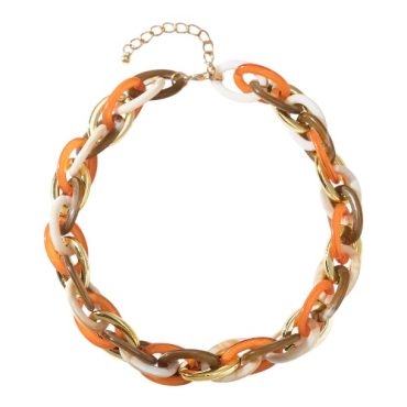 Collar Eslabones Naranja