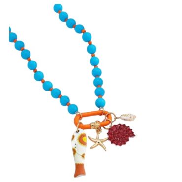 Collar Azul Dijes Peces