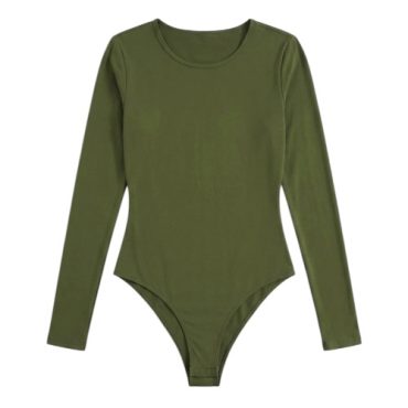 Traje de baño entero manga larga verde