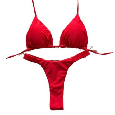 Traje de Baño Rojo Semi Hilo