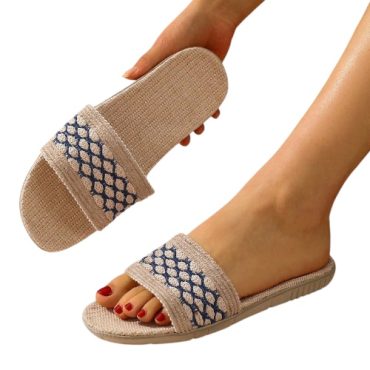 Sandalias Beige con Azul