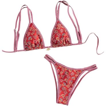 Traje de Baño Triángulo Flores